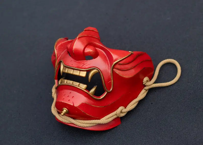 Masque Oni Fantôme Rouge de Tsushima Samurai Oni