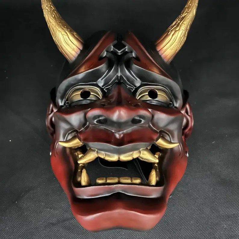 Máscara de demonio Hannya roja