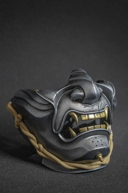 Silver Ghost of Tsushima Samurai Oni Mask