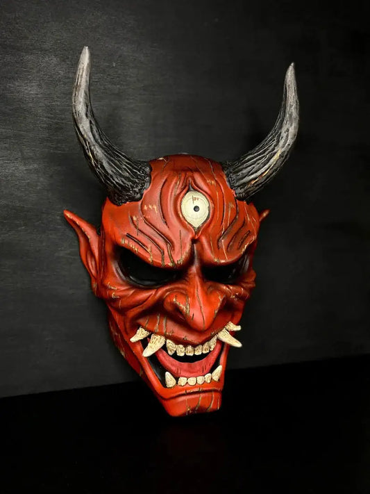 Red Oni Yokai Mask