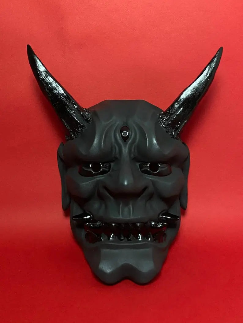Black Oni Demon Mask