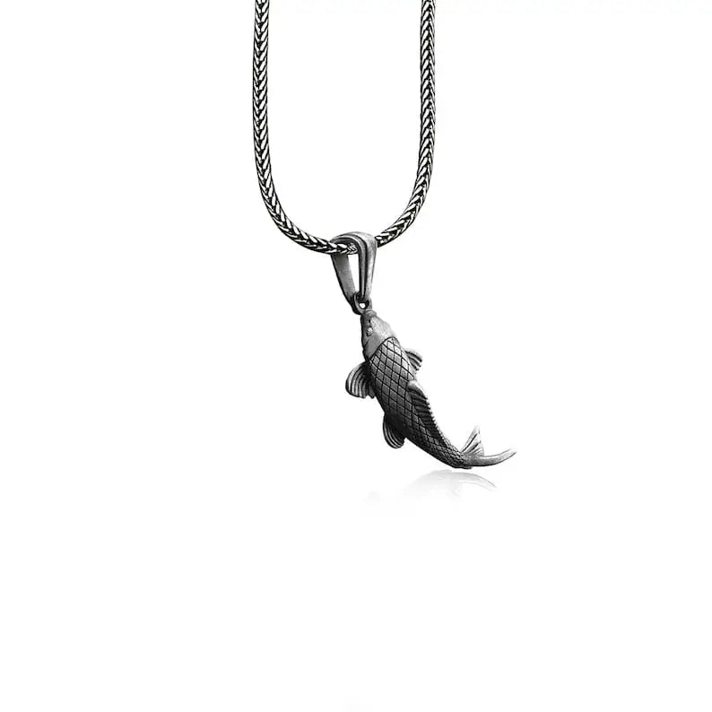 Koi Fish Silver Necklace