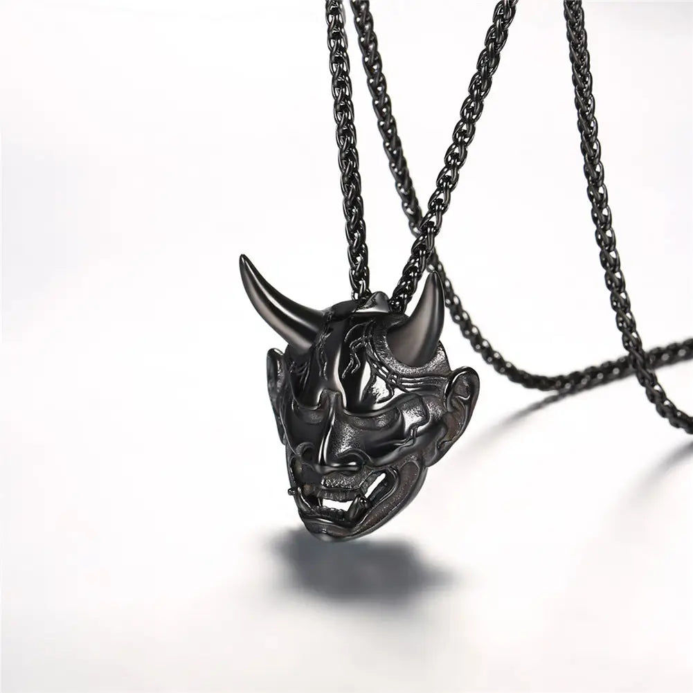Black Steel Oni Necklace