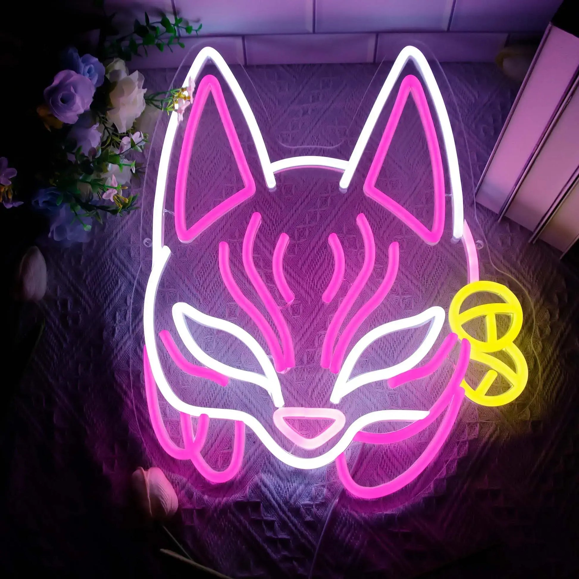 Kitsune Fox Pink Neon Sign