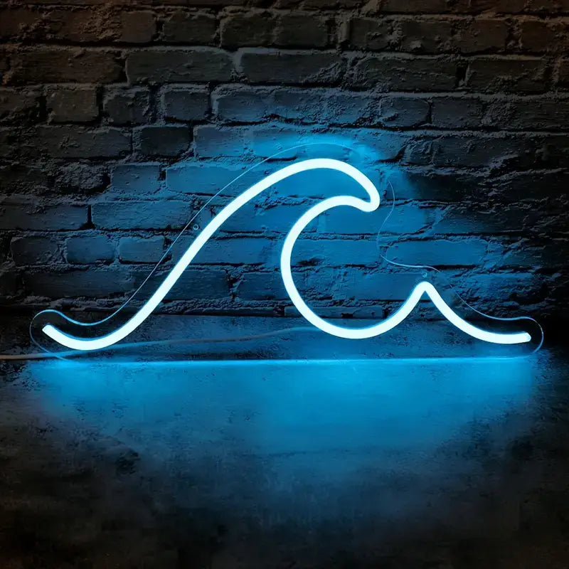 Blue Wave Neon Sign