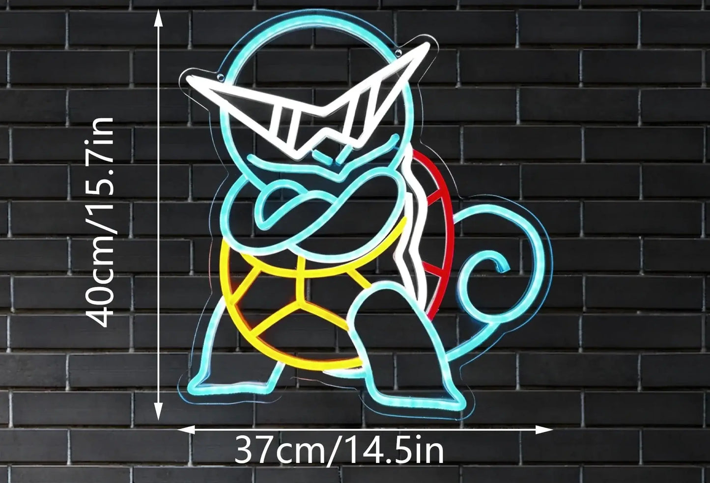 Shiny Glasses Squirtle Neon Sign