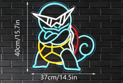 Shiny Glasses Squirtle Neon Sign