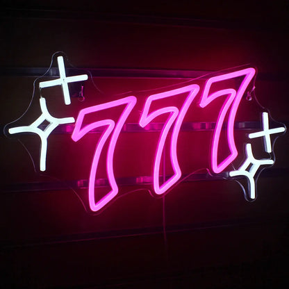 777 Sparkle Neon Sign