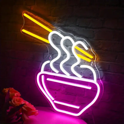 Hot Noodle Bowl Neon Sign