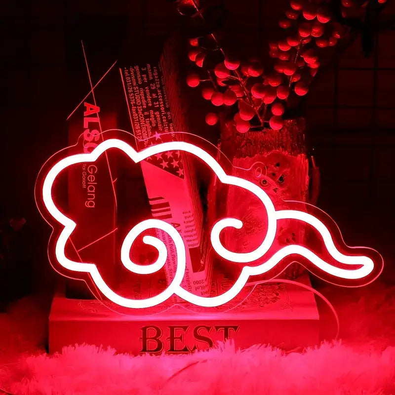 Japanese Cloud Red Neon Sign