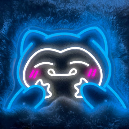 Kawaii Snorlax Neon Sign