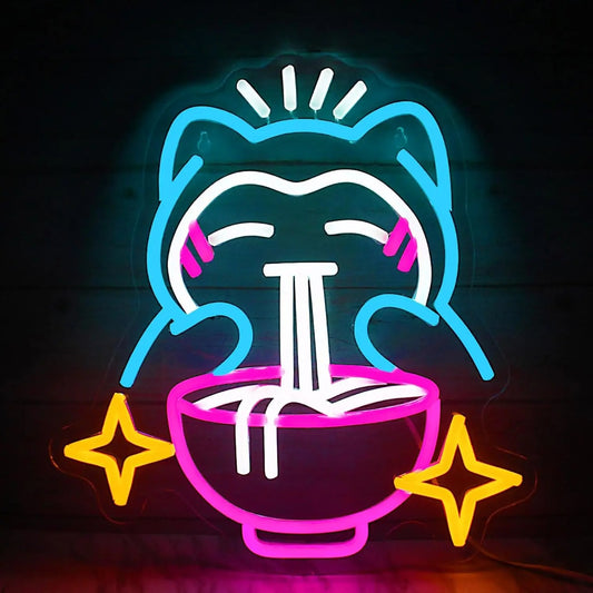 Ramen Snorlax Neon Sign