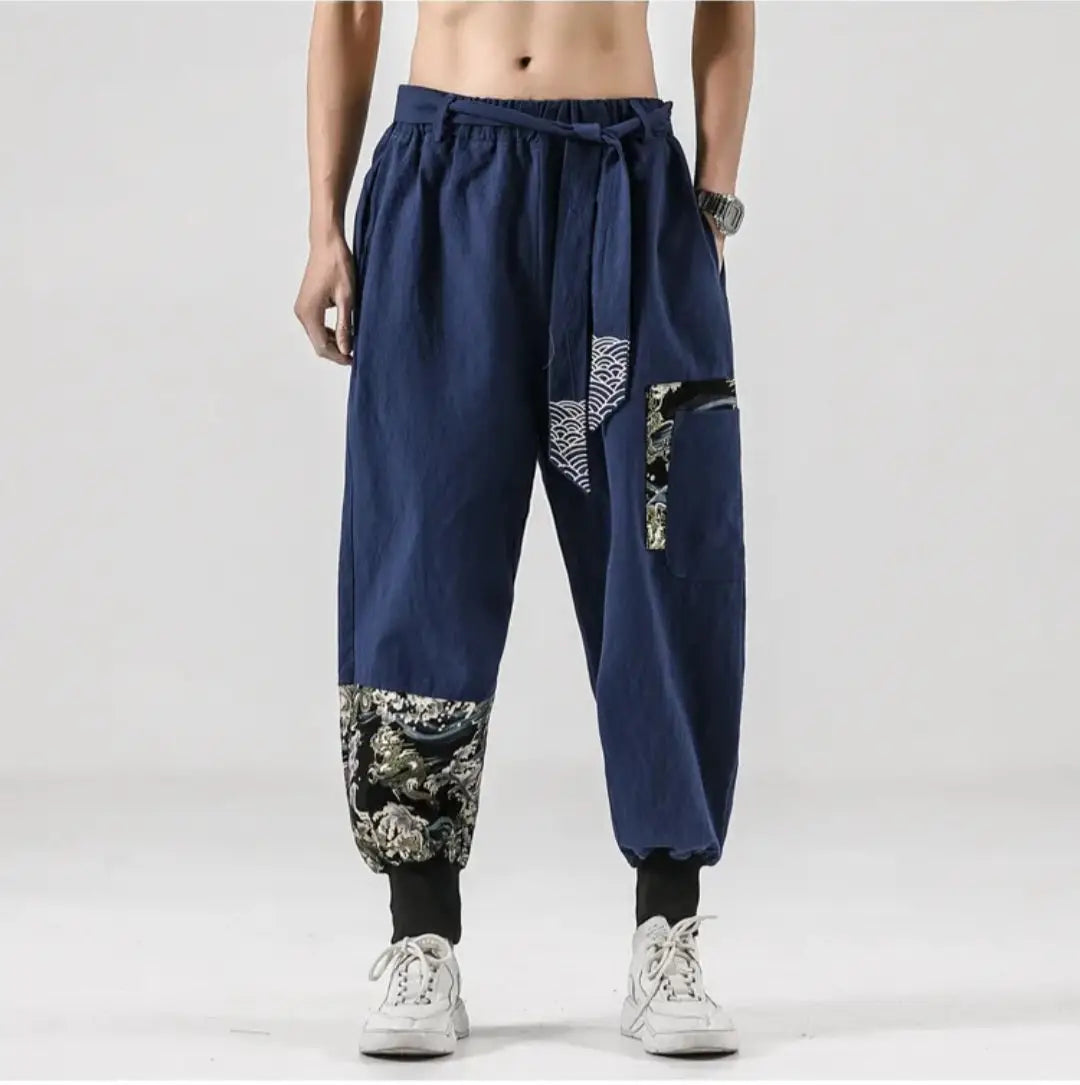 Traditional Japanese Wave Pants