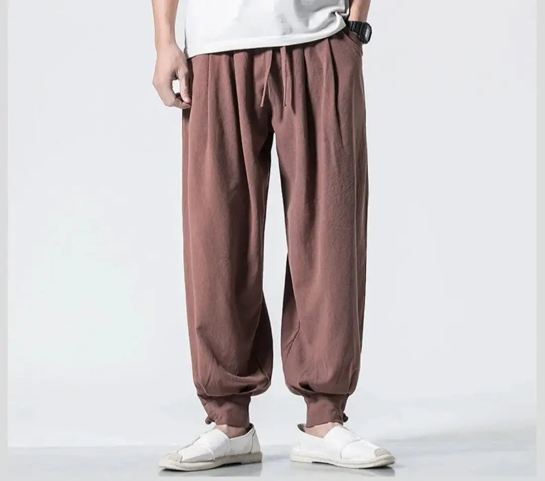 Pantalon ample ethnique japonais