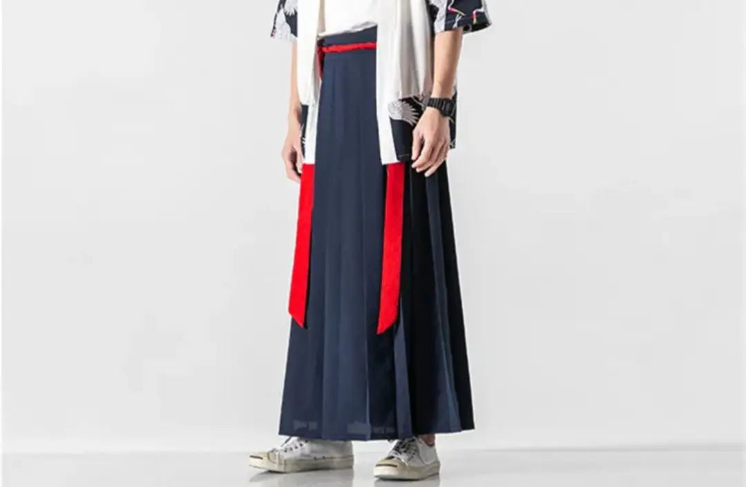 Pantaloni Samurai Hakama blu