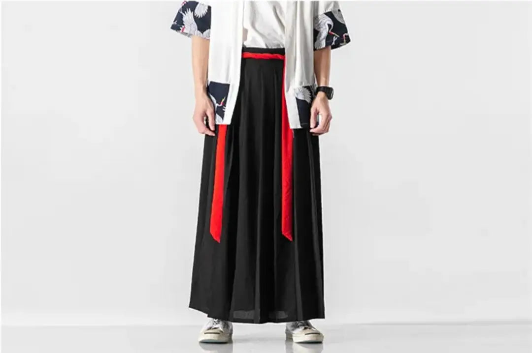 Pantaloni Samurai Hakama neri
