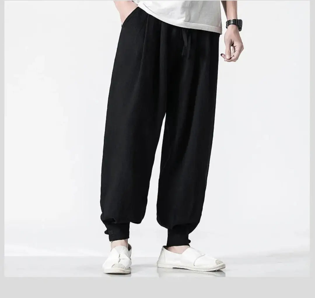 Pantalon ample ethnique japonais