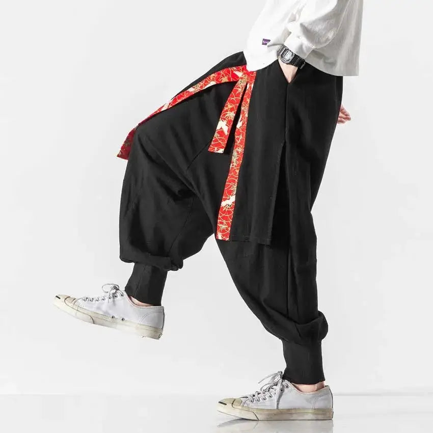 Pantalon de style samouraï double couche