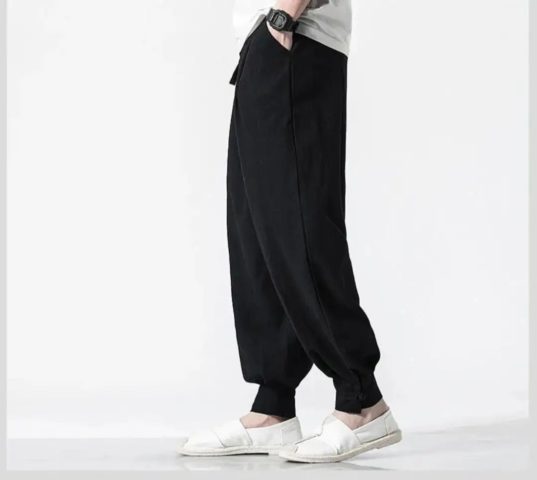 Pantalon ample ethnique japonais