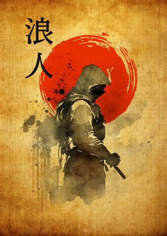 Poster vintage dell&#39;assassino Shinobi