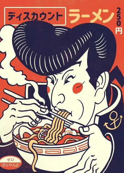 Ramen Sailor Vintage Poster
