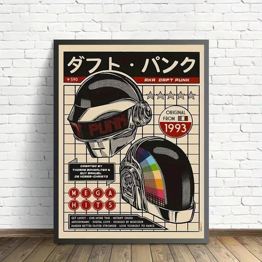 Retro Daft Punk Poster