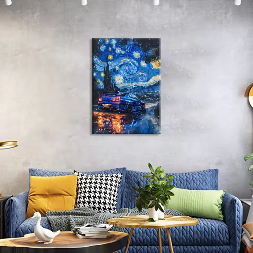 Starry Night GTR Skyline JDM Poster