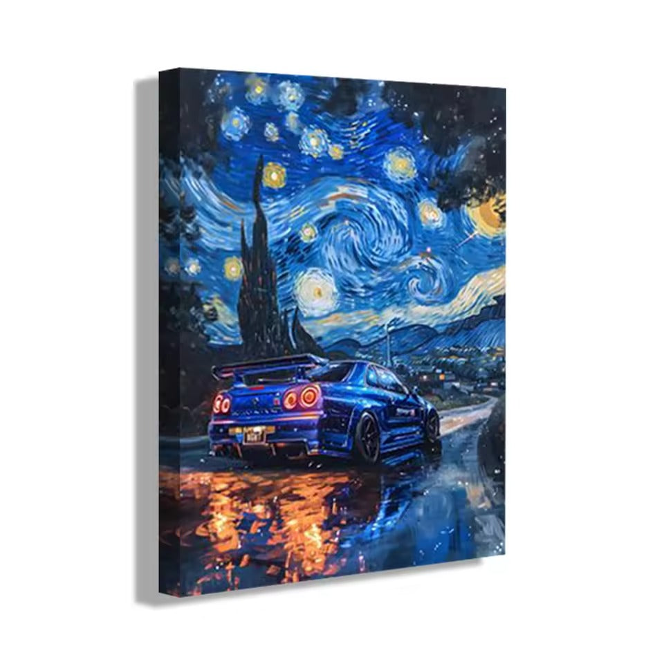 Starry Night GTR Skyline JDM Poster