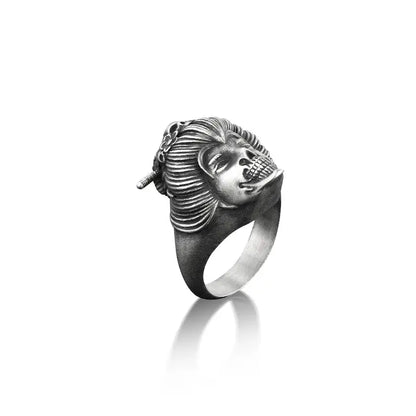 Geisha Skull Silver Ring