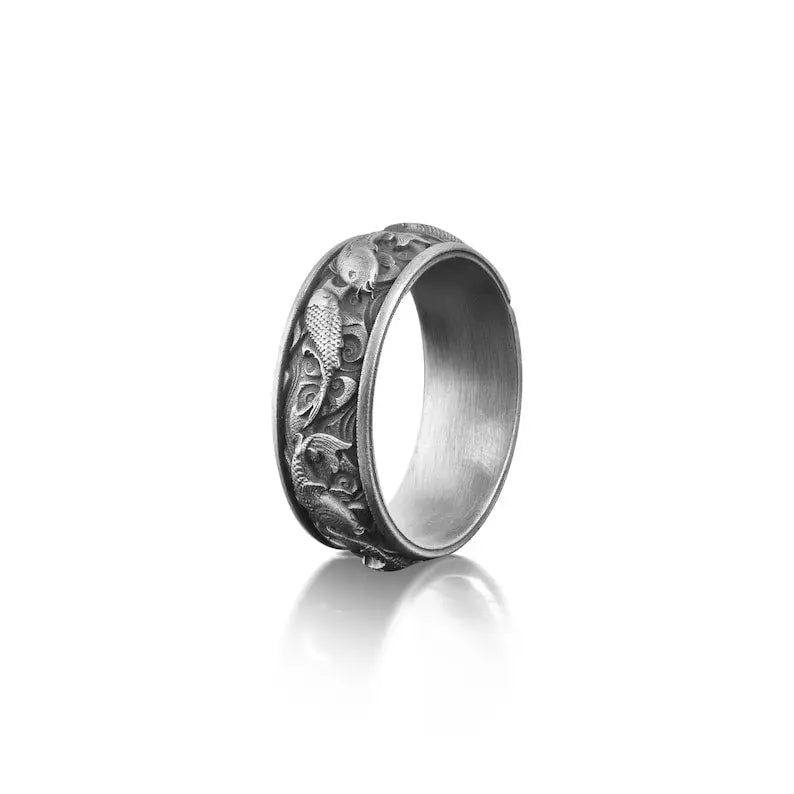 Koi River Silver Ring