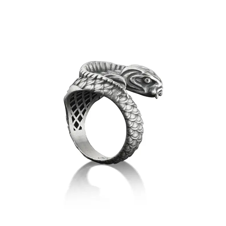 Majestic Silver Koi Fish Ring