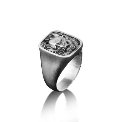 Oni Demon Silver Ring