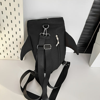Japanese Shark Sling Bag black back straps and zip pocket