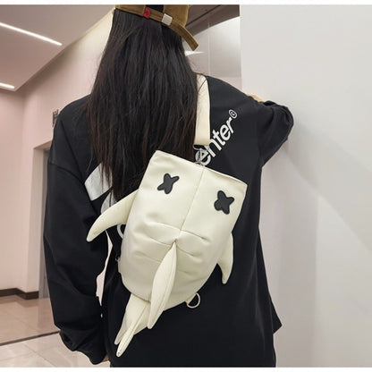 Japanese Shark Sling Bag white back styling