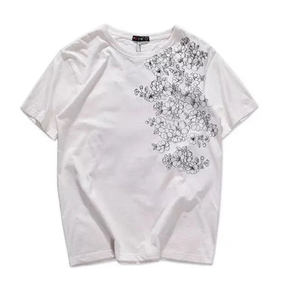 Pastel Pond Koi Fish Embroidery T-Shirt