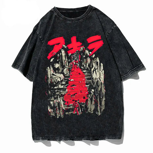 Akira Blood River T-shirt délavé à l&#39;acide