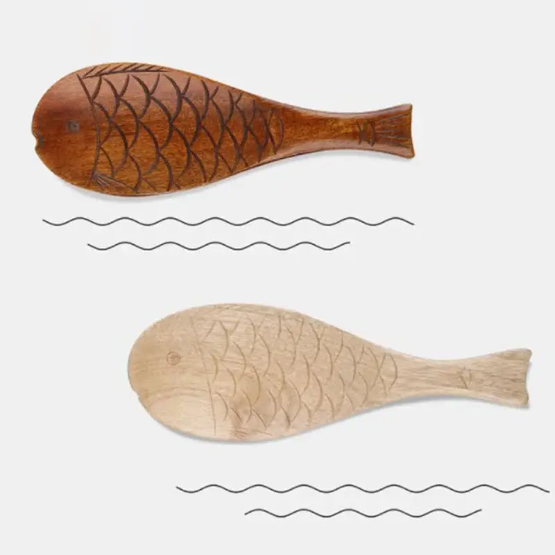 Wooden Fish Rice Spoon