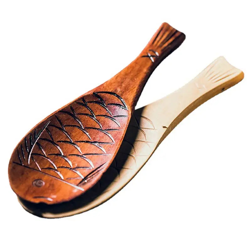 Wooden Fish Rice Spoon