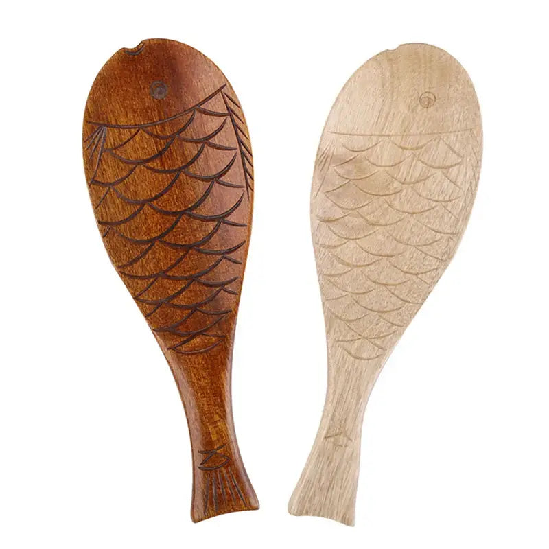 Wooden Fish Rice Spoon