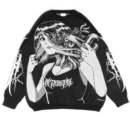 Horror Anime Girl Sweater