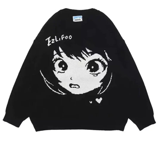 Suéter de chica anime kawaii
