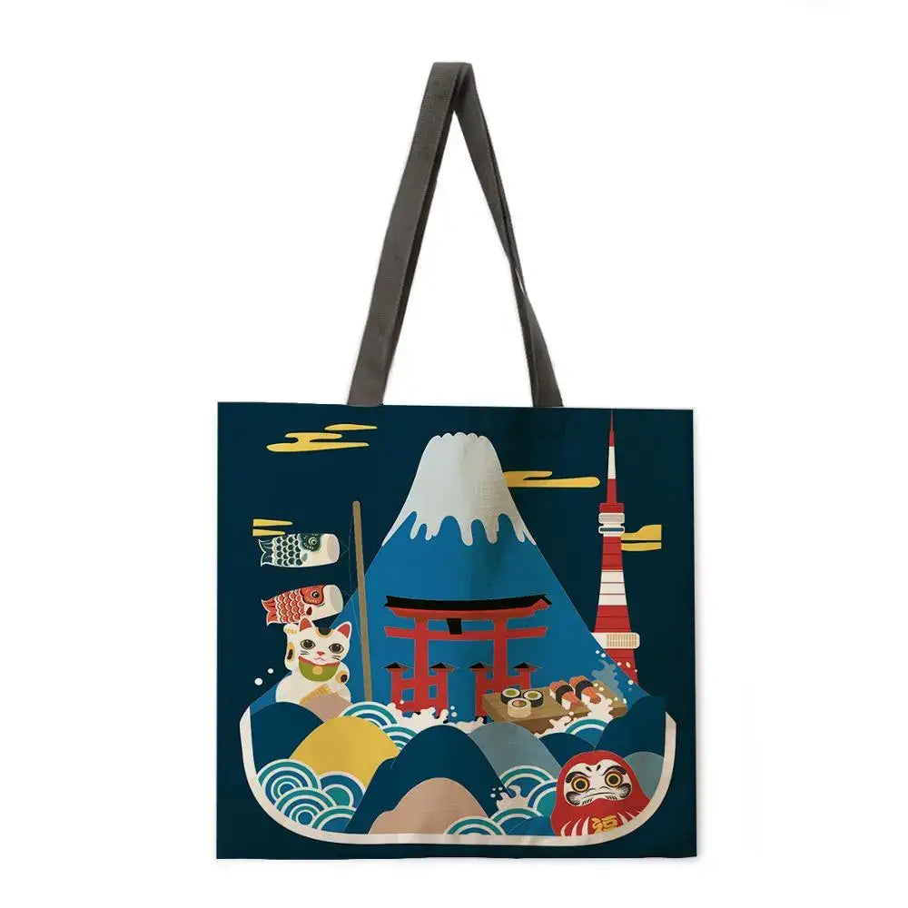 Japanese Symbols Tote Bag JAPAN BOX Japanese Symbols Tote Bag JAPAN BOX