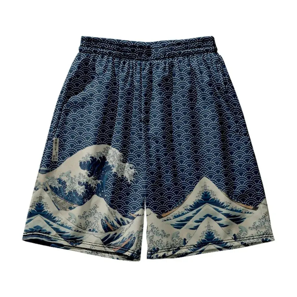 Pantalones cortos de olas japonesas