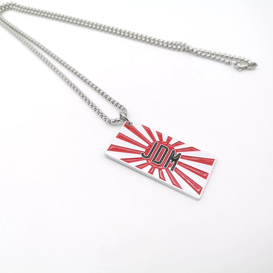 Collier de plaque JDM drapeau japonais