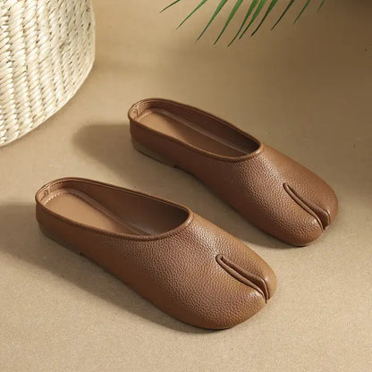 Brown Jikatabi Slip On Shoes