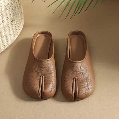 Brown Jikatabi Slip On Shoes