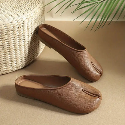 Brown Jikatabi Slip On Shoes