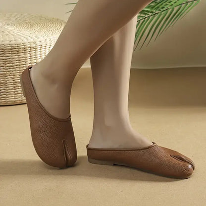 Brown Jikatabi Slip On Shoes