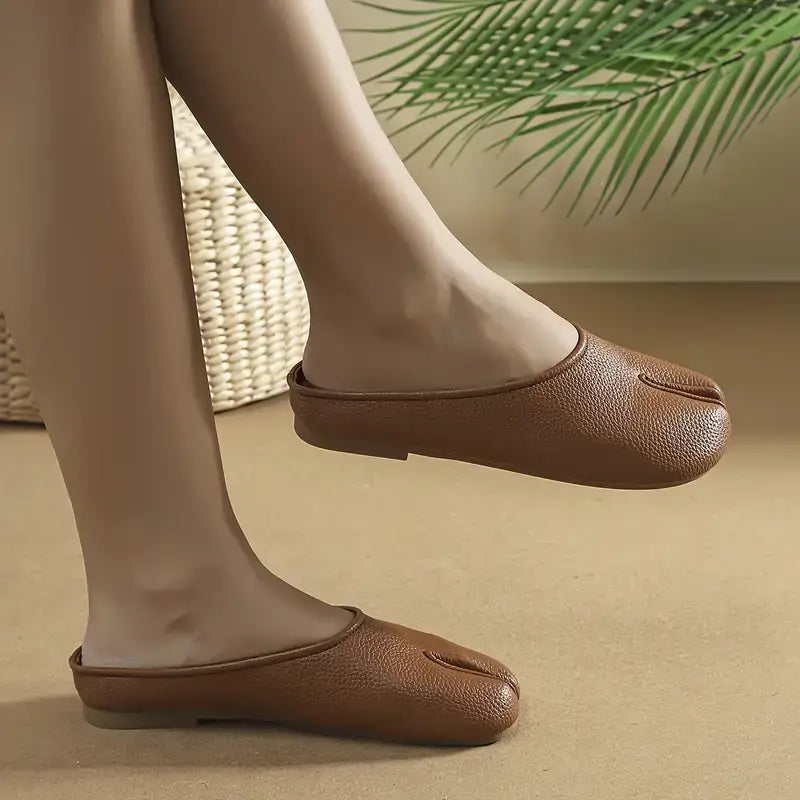 Brown Jikatabi Slip On Shoes