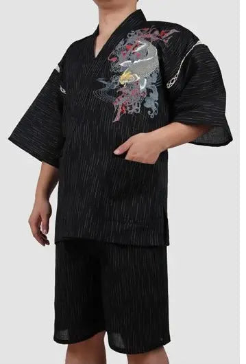 Koi Fish Waves Traditional Jinbei